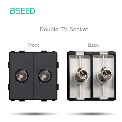 BSEED EU standardni mat plastični okvir utičnice PC RJ45 TV ST CAT5 Dvostruke USB zidne utičnice Prekidači za svjetlo Dijelovi DIY Free Combine