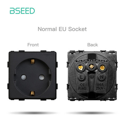 BSEED EU standardni mat plastični okvir utičnice PC RJ45 TV ST CAT5 Dvostruke USB zidne utičnice Prekidači za svjetlo Dijelovi DIY Free Combine
