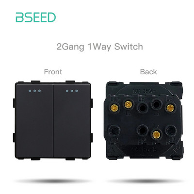 BSEED EU standardni mat plastični okvir utičnice PC RJ45 TV ST CAT5 Dvostruke USB zidne utičnice Prekidači za svjetlo Dijelovi DIY Free Combine