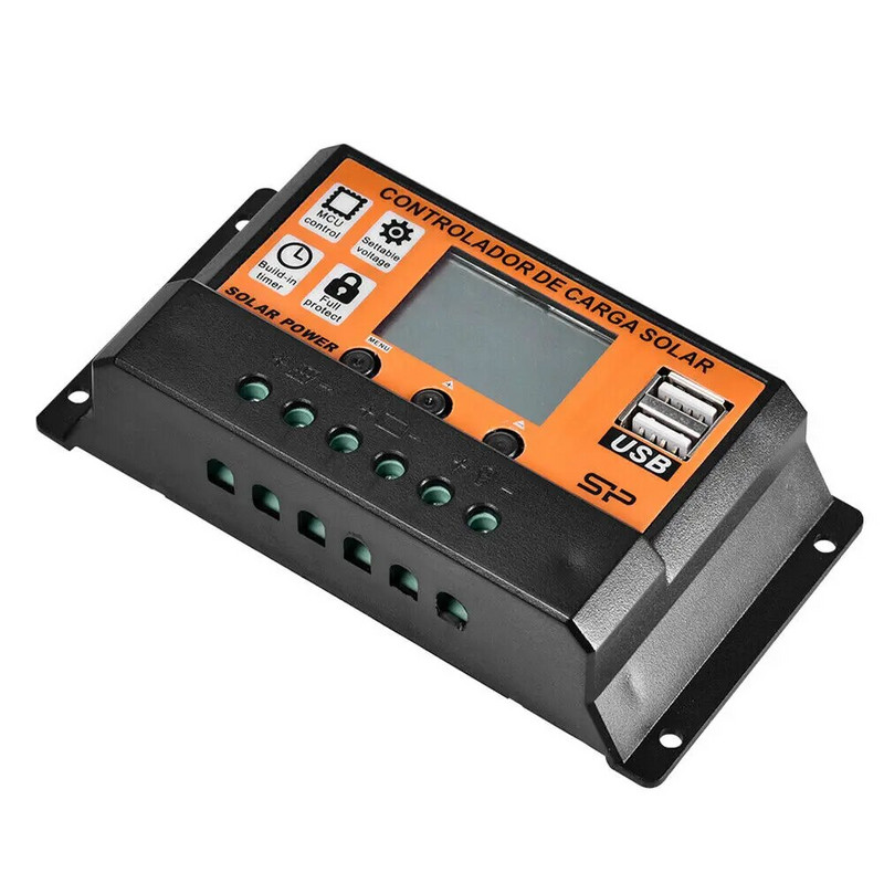 10A-100A MPPT/PWM solarni regulator punjenja 12V/24V regulator solarnog panela s dva USB 5V panel regulatora baterije LCD zaslon