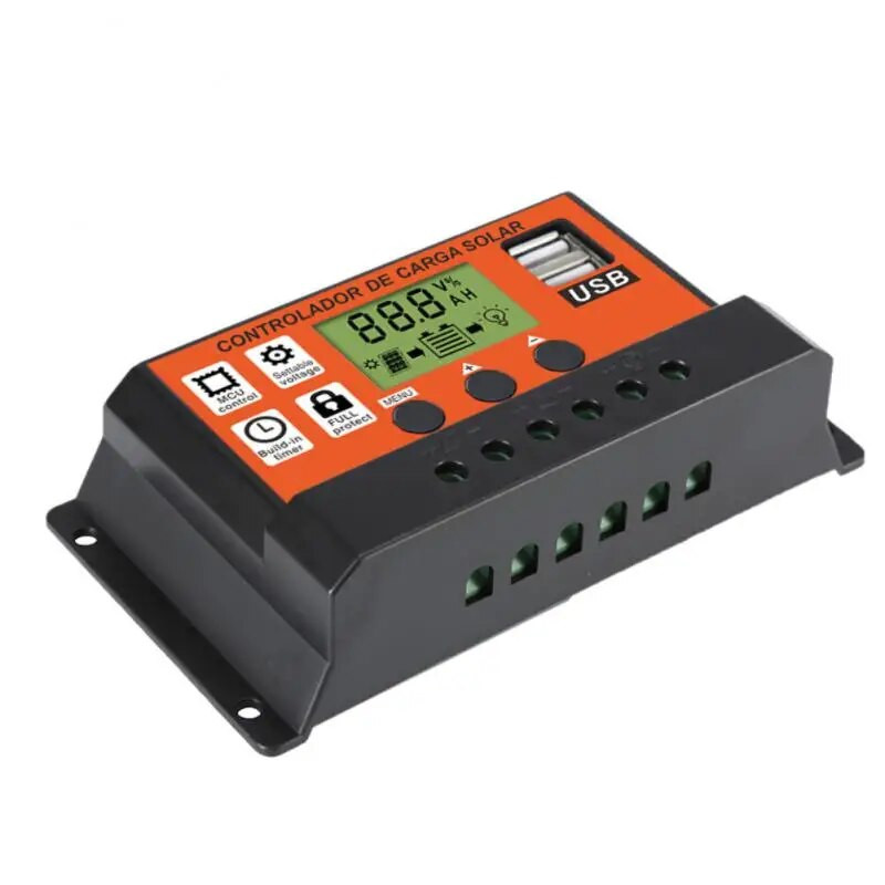 PWM solarni regulator punjenja 10A/20A/30A solarni panel Regulator baterije 12V 24V regulator s LCD zaslonom Dual USB punjenje