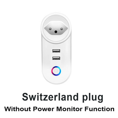 Wifi Smart Switzerland Socket Wi-Fi Mobile Wireless SW utikač 16A Tuya APP Daljinski upravljač radi za Alexa Google Home
