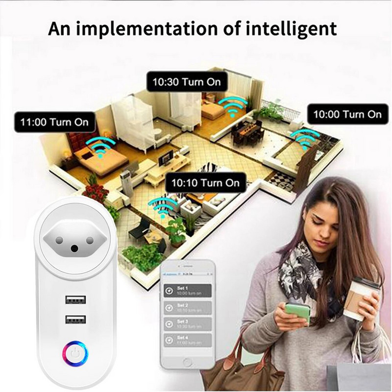 Wifi Smart Switzerland Socket Wi-Fi Mobile Wireless SW utikač 16A Tuya APP Daljinski upravljač radi za Alexa Google Home