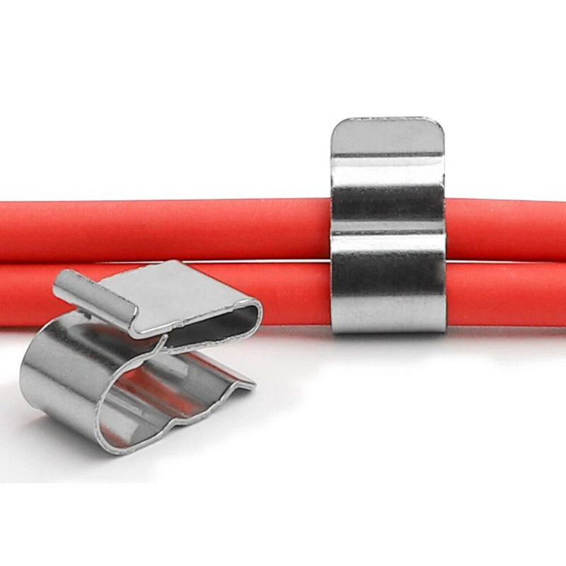 50/20 kom Stezaljke za žičanu kopču za solarnu ploču Stezaljke za kabele od nehrđajućeg čelika Električni kabel za nosače za PV solarne žice Stezaljke