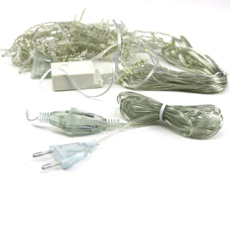 3M 5M prozirni produžni kabel za napajanje 110V 220V EU US utikač AC standardni kabel s prekidačem Žica Svjetlo za božićnu zabavu