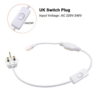 Utikač za izmjeničnu struju s prekidačem za prigušivanje 110v 220v Žica / kabel za napajanje EU US UK AU utikač za COB LED trakasto svjetlo 288 360 LED kabel