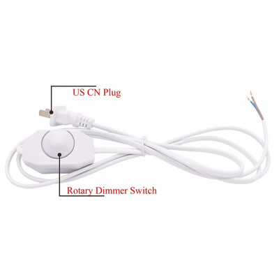 Europski 303 mrežni prekidač za prigušivanje SAD EU Produžni AC strujni kabel Stolna LED rasvjetna traka Ožičenje Kabel za napajanje 1,8 m Bijelo Crno