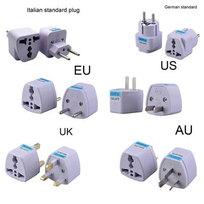 Univerzális Kr amerikai európai AU EU - USA Egyesült Királyság Tápcsatlakozó adapter USA Izrael Brazília Utazási adapter dugó átalakító Japán Korea