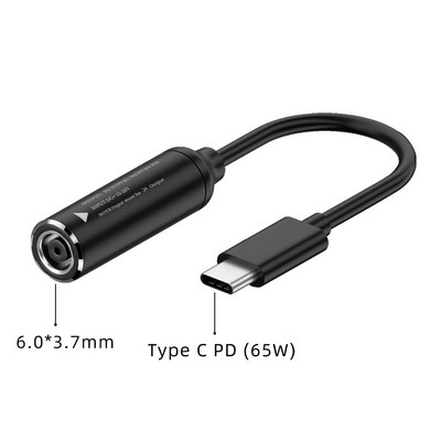 DC na USB Tip C PD 65 W Kabel za brzo punjenje Adapter Pretvarač Tip C PD Power Jack konektor za MacBook Lenovo Samsung Huawei
