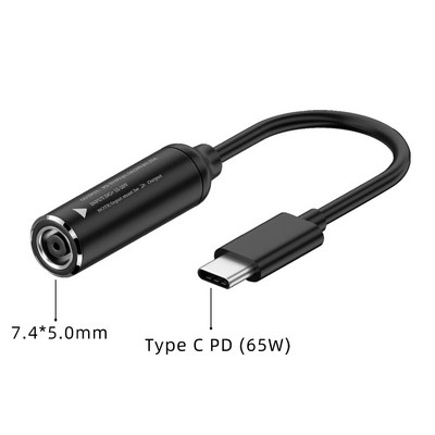DC na USB Tip C PD 65 W Kabel za brzo punjenje Adapter Pretvarač Tip C PD Power Jack konektor za MacBook Lenovo Samsung Huawei