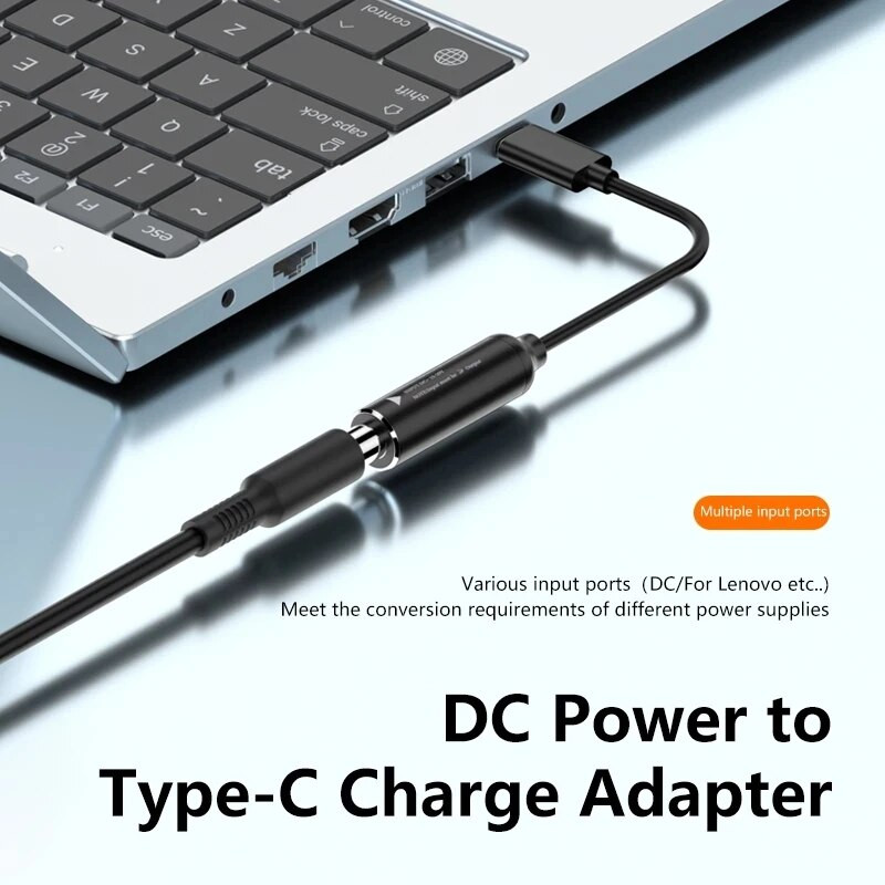 DC na USB Tip C PD 65 W Kabel za brzo punjenje Adapter Pretvarač Tip C PD Power Jack konektor za MacBook Lenovo Samsung Huawei