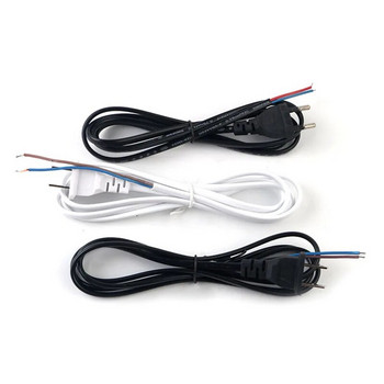 Бял Черен 2-щифтов щифт US EU Оголен удължителен кабел SR Захранващ кабел Европейска Америка AC захранващ кабел за LED осветление