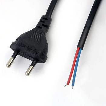 Бял Черен 2-щифтов щифт US EU Оголен удължителен кабел SR Захранващ кабел Европейска Америка AC захранващ кабел за LED осветление