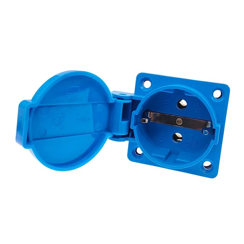 SCHUKO vodootporna utičnica industrijska vodootporna utičnica bakreno kontaktno tijelo EU utičnica