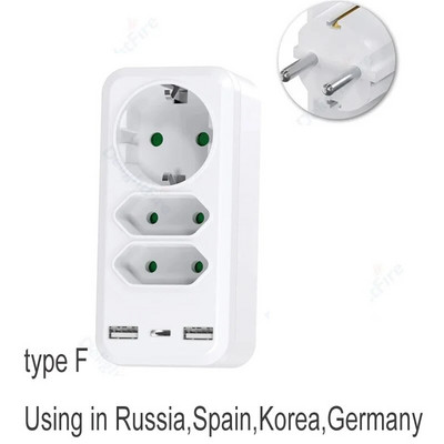 ES kištuko kelių maitinimo adapterio lizdas Europos standartas 1–1/2/3 krypčių kelių kištukų euro konverterio adapterio elektros lizdai