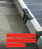 Debljina okvira solarnog panela od 16 mm 30 mm 35 mm 40 mm 45 mm Fotonaponski paneli vodena drenirana kopča Automatsko uklanjanje prašine ustajale vode