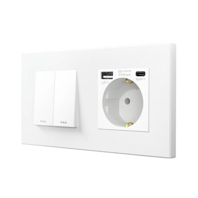 Bingoelec mechanikus kapcsolók műanyag panel 16A fali konnektor, AC 110V-250V 86mm*86mm, 1/2/3 Gang egyirányú nyomógombos kapcsoló
