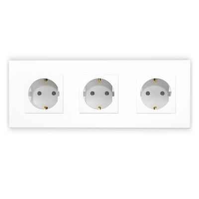 Bingoelec mechanikus kapcsolók műanyag panel 16A fali konnektor, AC 110V-250V 86mm*86mm, 1/2/3 Gang egyirányú nyomógombos kapcsoló