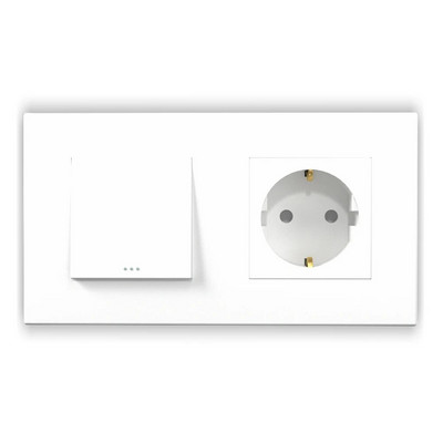 Bingoelec mechanikus kapcsolók műanyag panel 16A fali konnektor, AC 110V-250V 86mm*86mm, 1/2/3 Gang egyirányú nyomógombos kapcsoló
