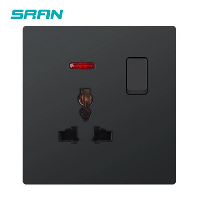 SRAN zidna utičnica s USB C UK standardom 13A 250V, 86*146mm PC ploča, univerzalna električna utičnica Kontrola prekidača