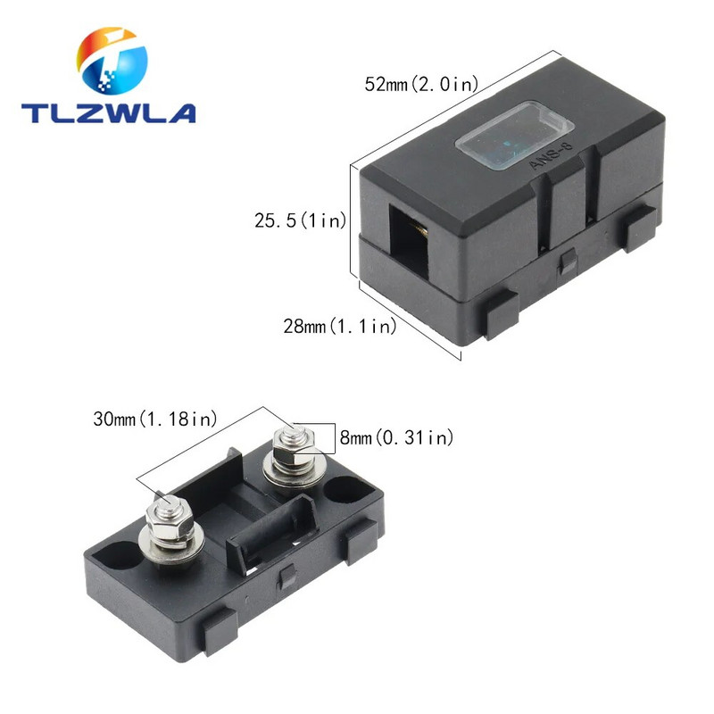 1Komplekt ANS trompet Kahvelpistiku kaitse 20A 30A 40A 50A 60A 70A 80A 100A 150A 200A Polt fikseeritud kindlustuskile + ANS-8 Turvaplaadi alus