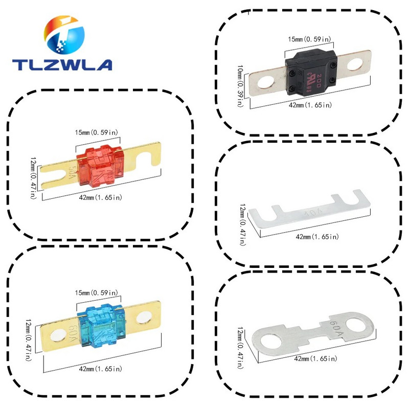 1Komplekt ANS trompet Kahvelpistiku kaitse 20A 30A 40A 50A 60A 70A 80A 100A 150A 200A Polt fikseeritud kindlustuskile + ANS-8 Turvaplaadi alus