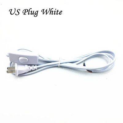 Kabel za napajanje izmjeničnom strujom 1,8 m Prekidač za uključivanje-isključivanje Utikač Žica Dvopinski EU utikač Produžni kabeli Adapter američkog tipa Crno-bijela linija Za LED svjetiljku
