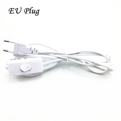 Kabel za napajanje izmjeničnom strujom 1,8 m Prekidač za uključivanje-isključivanje Utikač Žica Dvopinski EU utikač Produžni kabeli Adapter američkog tipa Crno-bijela linija Za LED svjetiljku