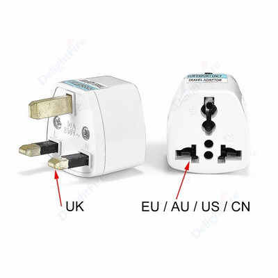 1 бр. UK стенен контакт Универсален щепсел адаптер EU to UK Eletrical Socket Power Converter US to AU Electric Adapters Power Charge