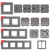Πλαίσιο υπολογιστή Socket Frames RJ45 CAT6 TV Δορυφορική Type-C Διπλές υποδοχές USB Κουμπί τοίχου Λειτουργία εξαρτήματα Δωρεάν συνδυασμός