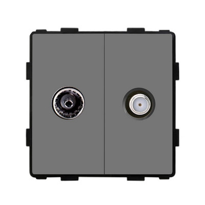 Πλαίσιο υπολογιστή Socket Frames RJ45 CAT6 TV Δορυφορική Type-C Διπλές υποδοχές USB Κουμπί τοίχου Λειτουργία εξαρτήματα Δωρεάν συνδυασμός