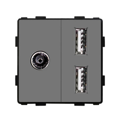 Πλαίσιο υπολογιστή Socket Frames RJ45 CAT6 TV Δορυφορική Type-C Διπλές υποδοχές USB Κουμπί τοίχου Λειτουργία εξαρτήματα Δωρεάν συνδυασμός