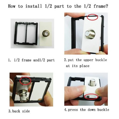 Πλαίσιο υπολογιστή Socket Frames RJ45 CAT6 TV Δορυφορική Type-C Διπλές υποδοχές USB Κουμπί τοίχου Λειτουργία εξαρτήματα Δωρεάν συνδυασμός