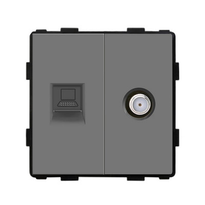 Πλαίσιο υπολογιστή Socket Frames RJ45 CAT6 TV Δορυφορική Type-C Διπλές υποδοχές USB Κουμπί τοίχου Λειτουργία εξαρτήματα Δωρεάν συνδυασμός