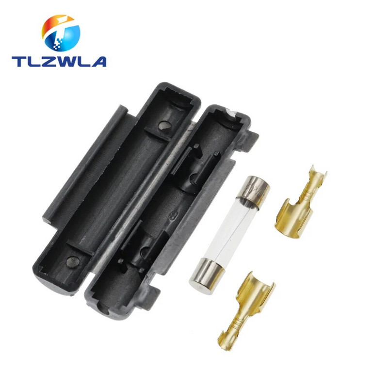 5Komplekt 6X30MM klaasist kaitsmehoidik koos 250V 0.25A 0.5A 1A 1.5A 2A 3A 3.15A 4-30A 6*30MM kaitsmepesa Klappkorpus Must/valge klapitüüp