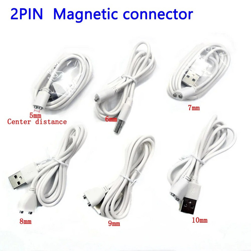 2pin 6MM magnetski kabel za punjenje središnji razmak Magnet Suctio USB Power punjač za Beauty instrument Pametni uređaj