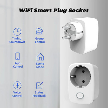 SZaoju Tuya Smart Plug Power Monitor Υποδοχή WiFi Η εφαρμογή Smartlife λειτουργεί με την Alexa Google Home Alice Smart Things Smart House
