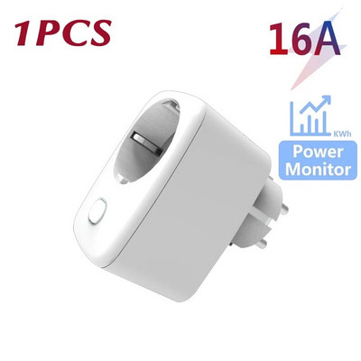 SZaoju Tuya Smart Plug Power Monitor WiFi aljzat A Smartlife alkalmazás együttműködik az Alexa Google Home Alice Smart Things Smart House szolgáltatással