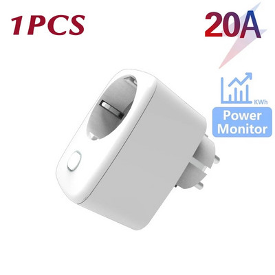 SZaoju Tuya Smart Plug Power Monitor WiFi aljzat A Smartlife alkalmazás együttműködik az Alexa Google Home Alice Smart Things Smart House szolgáltatással