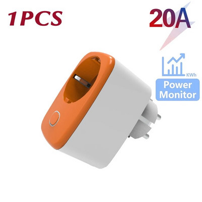 SZaoju Tuya Smart Plug Power Monitor WiFi aljzat A Smartlife alkalmazás együttműködik az Alexa Google Home Alice Smart Things Smart House szolgáltatással