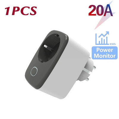 SZaoju Tuya Smart Plug Power Monitor WiFi aljzat A Smartlife alkalmazás együttműködik az Alexa Google Home Alice Smart Things Smart House szolgáltatással