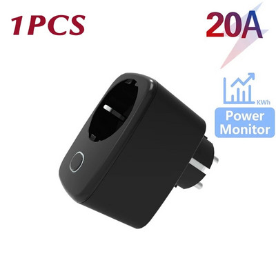 SZaoju Tuya Smart Plug Power Monitor WiFi aljzat A Smartlife alkalmazás együttműködik az Alexa Google Home Alice Smart Things Smart House szolgáltatással