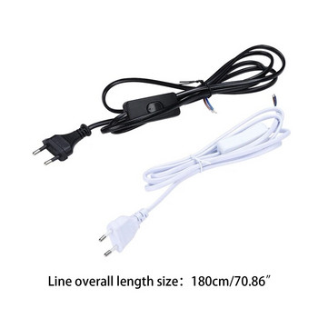 Захранващ кабел за LED светлина с щепсел за ЕС LED кабелен конектор Захранващ кабел 6FT/1,8M