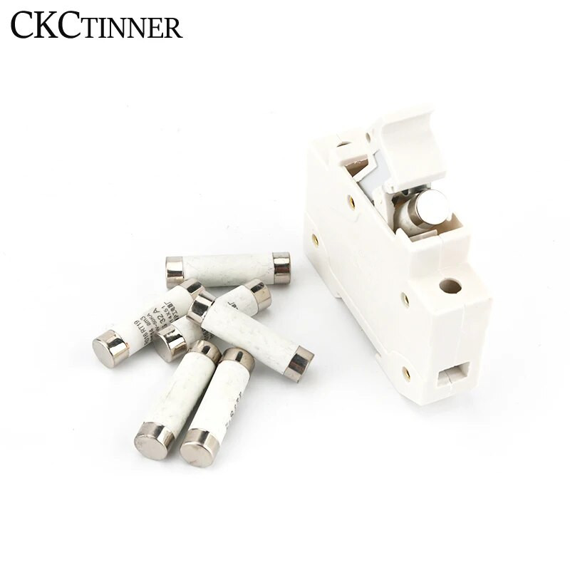 5vnt 14*51mm(RO16) 22*58mm(RO17) Greitai pučiantis keraminis saugiklis 500V RO16-32 40 50 63A RO17-40 50 63 80 100 125A RT18 Pagrindas