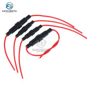 5/10db 5*20MM-es üvegcsöves biztosítéktartó csavaros típusú gyorsfújású 5X20MM-es biztosíték, 6X30-as vezetékkel 250V-os autó 6*30-as biztosítékdoboz