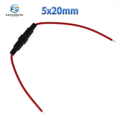 5/10db 5*20MM-es üvegcsöves biztosítéktartó csavaros típusú gyorsfújású 5X20MM-es biztosíték, 6X30-as vezetékkel 250V-os autó 6*30-as biztosítékdoboz