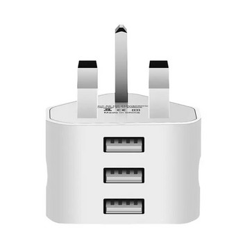 1 бр. UK Plug Стена 3-щифтов щепсел Адаптер Зарядно устройство с 1/2/3 USB порта Зареждане за пътуване Стена за захранване AC Мулти адаптер за захранване Аксесоари