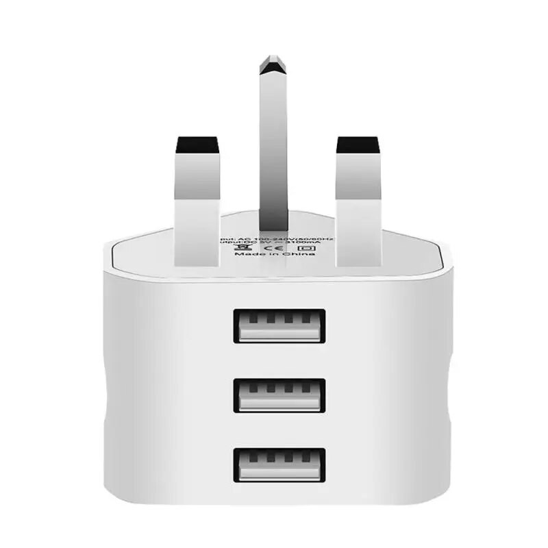1kom UK utikač zidni 3 pinski utikač adapter punjač s 1/2/3 USB priključcima Putno punjenje Mrežni zid AC višestruki adapter napajanja Dodatna oprema