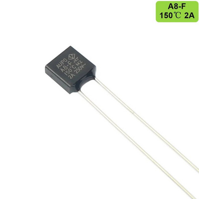 5db AUPO RH hőbiztosíték TF 102 115 125 130 135 138 150 C fok 2A 250V Négyzet hőmérséklet A1-F A2-F A3-F A4-F A5-F A7-F A8-F