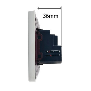 Wallpad S6 Бяла матирана пластмаса 2100mA Тип ЕС стенен електрически контакт A & Тип C USB зарядно Бързо зареждане Гореща разпродажба